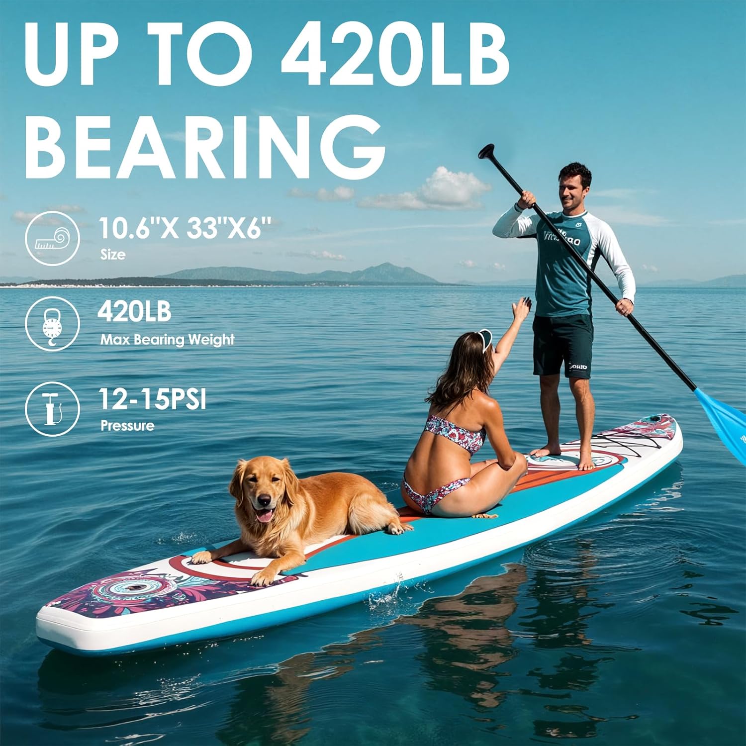 Harmony 10’6 All Around Paddle board,  33" Ultra-Wide